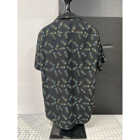 Truly Hard Seltzer Cans All Over Print Mens Size M Short Sleeve Button Up Shirt - Picture 2 of 8